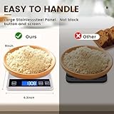 Digital Kitchen Scales,15 kg/33lb with 1g/0.1oz Accuracy,Type-C USB Rechargeable Electric Food Weighing Scale for Cooking,Bakery, with Tare Function, Baking Scale with Backlight LCD - Image 2