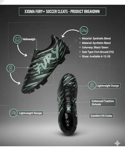 Image of XXUMA Unisex Faux Leather TPU Sole Football Shoes Durable Lightweightand Enhanced Grip