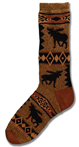 Moose Blanket Motif Socks Women s Size 6-10 Animal Den