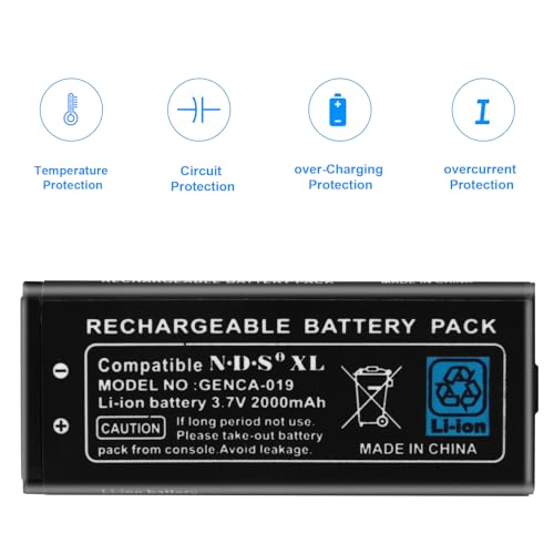 Image of UTL-003 Battery for DSi XL, 2000mAh Rechargeable Lithium-ion Battery Pack Tool Kit for Nintendo DSi XL /DSi LL Game Console