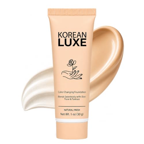 Color Changing Foundation Makeup, Lightweight Liquid Face Base, Buildable Light to Medium Coverage, Natural Finish, Easy Blend, Medium,1pc