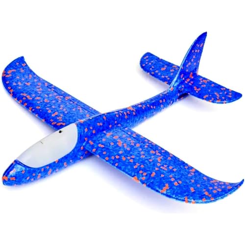 Super Avião Planador de Isopor Grande 50cm com Luz Infantil