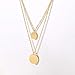 AnazoZ Colgantes Mujer Acero Inoxidable Doble Capas Redondo Collar Oro