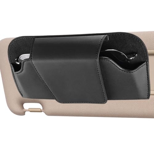 IYOUGSIAS Sunglass Holder Car, for Jaguar F-Pace 2019-2023 Magnetic Sunglasses Holder and Ticket Card Clip, Car Visor Accessories, Durable Eyeglass Case