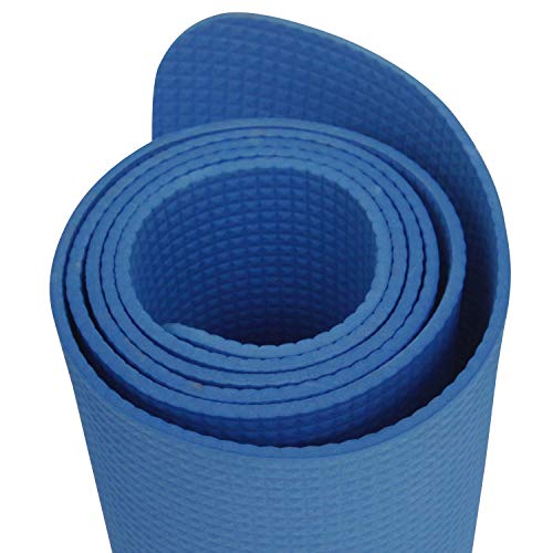 Image of Yoga Mats For Women and Men Exercise For Home Workout Gym Anti Slip EVA Material Yoga Mat 4Mm For Kids Gym Mats (Blue, 4 mm)