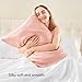 BEDELITE Satin Pillowcase with Zipper 2 Pack, Coral Pillow Cases Standard Size, Super Soft and Cooling Similar to Silk Pillow Cases, Gift for Women Men(20x26 Inches)