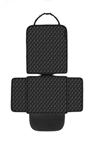 8safe | Protector de asiento de coche superior de piel sintética | Bolsillos para almacenamiento | Tamaño universal | Se adapta a ISOFIX | Nuevo diseño de alas extra protectoras