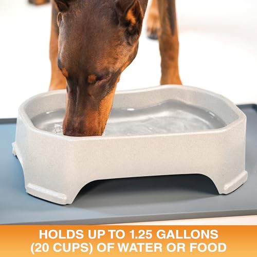 Image of Neater Pet Brands Extra Large Water Bowl for Dogs, Outdoor Dog Water Bowl (1.25 Gallon XL Capacity), Big Trough Style Food Dish for Indoors or Outside, No Spill Large Dog Bowls, Vanilla Bean