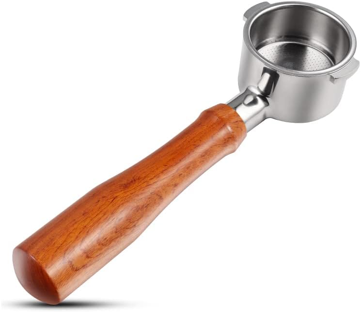 51mm Bottomless Portafilter 2 Ears Compatible with De'Longhi Stilosa EC260BK | Wooden Handle