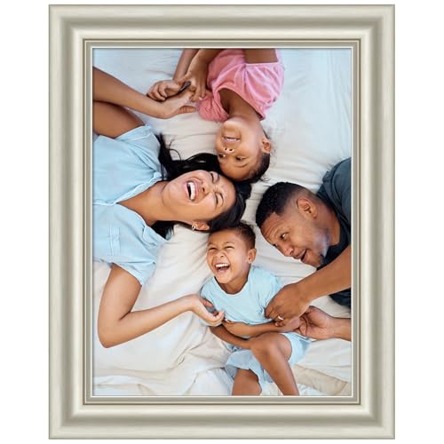 Amanti Art 18x24 Picture Frame, Sophia Silver Wood Framing for your Wedding Photos, Family Pictures, Diploma, Certificate, Kids Art Gift for Mom or Poster Wall Decor