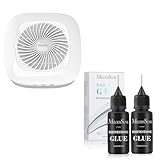 MelodySusie Nail Dust Collector with Reusable Filter & MelodySusie Nail Rhinestone Glue, Gel Nail Glue for Rhinestones for 3D Design Strong Adhesive Nail Gem Glue (2 * 0.42 Fl Oz Rhinestone Glue)