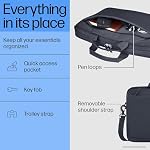 HP Everyday 16-inch Laptop Briefcase, Water-Resistant 600D Recycled Plastic, Padded Laptop Compartment, Key Fob, Polyester, A08JTAA (2025)
