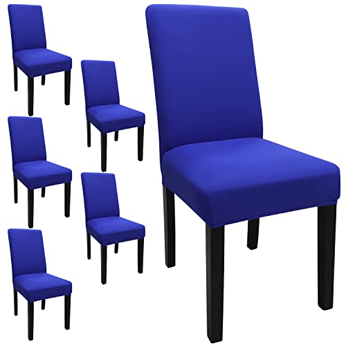 Keyroal Dining Room Chair Covers Set Of 6, Stretch Solid Color Parsons Chair Slipcovers Spandex Removable Washable Kitchen Chair Protector Cover For Dining Room, Hotel, Ceremony(Lake Blue) #TOP9