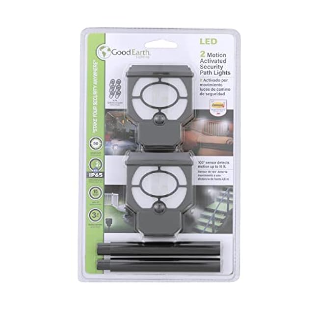 Good Earth Lighting LED Landscape Path Deck Lights Bronze 5000K Set of 2 Lights