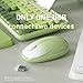 FCPLU xUBOTIE Wireless Keyboard and Mouse, Colorful 104-Key QWERTY with Round Keys, Phone Holder, Wrist Rest, Power Buttons, 2.4GHz USB for PC Laptop(Green Gradient)