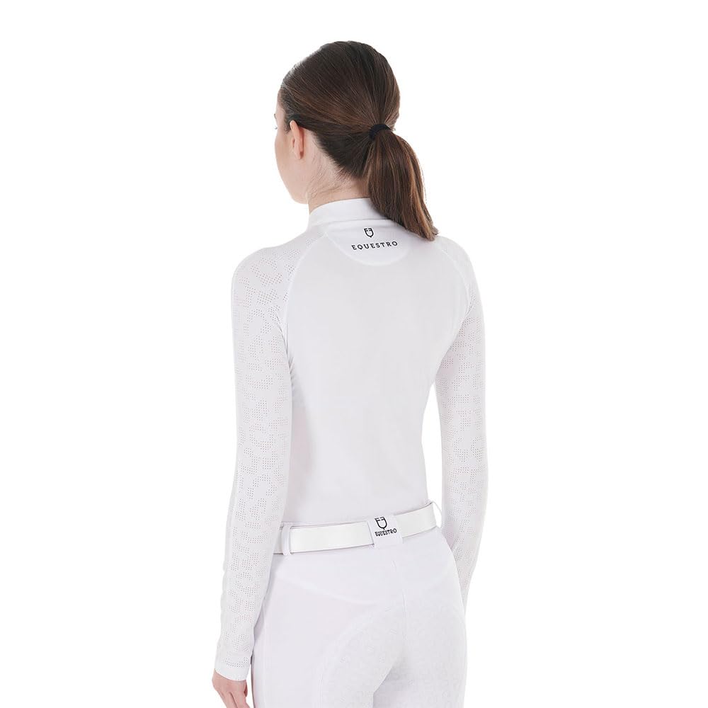 Slim Fit Competition Mesh Inserts Woman Long Sleeve Polo XS