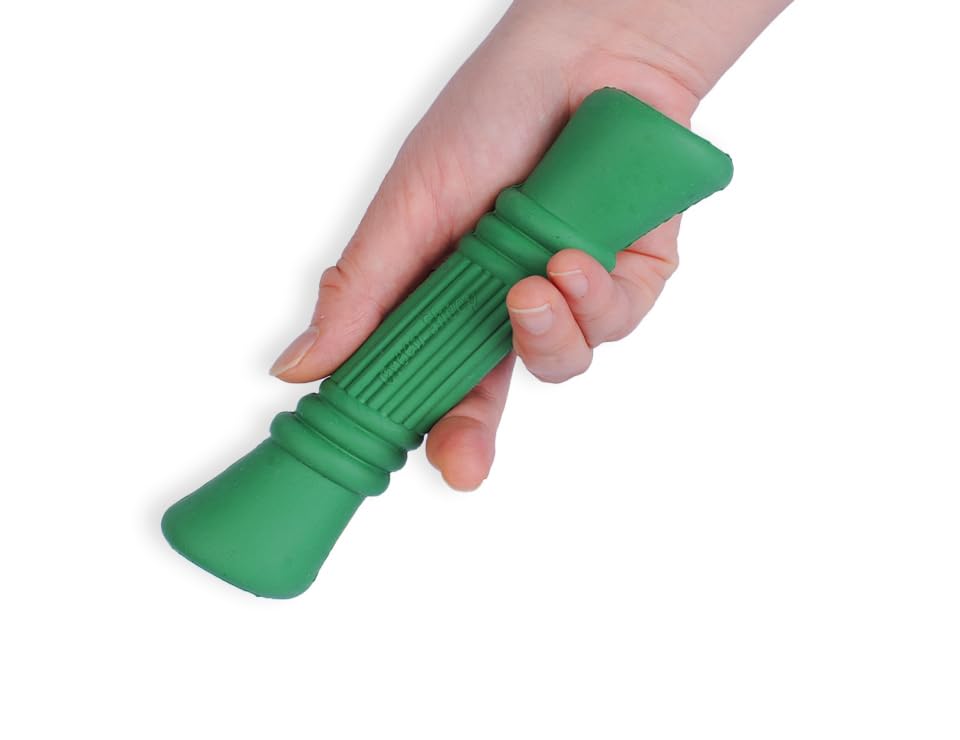 Image of Green Sheep Enrichment Dog Bone for Medium to Large Dogs, Natural Rubber Treat Dispensing Chew Toy with Textured Surface for Mental Stimulation & Dental Support, Interactive Dog Toys