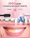 Electric Toothbrush for Women, Rotating Toothbrush with 8 Brush Heads (2 Types) for Adults and Kids, 3 Intensities 5 Modes, Wireless Wall Charging Station, 2-Minute Smart Timer