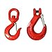 1.12T-3Ton 322 Swivel Hook with Latch Industrial Grade Lifting Rigging Hardware Forged Alloy Steel Hoist Crane Winch(G80 2Ton 2pc)