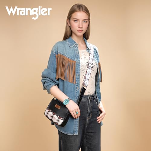 Image of Wrangler Small Crossbody Bags for Women Aztec Mini Purses with Guitar Strap | with Guitar Strap