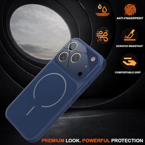 Image of SHINESTAR iPhone 17 Pro Case - Premium Shockproof Protective Cover, Wireless Charging Compatible, Slim & Durable Luxury Back Cover with Camera Protection (Blue)