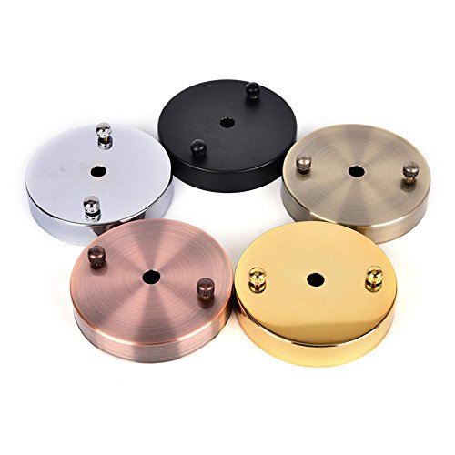 Zehui Ceiling Base Plate Round Metal Pendant Light Accessories 10Cm Brushed Nickel Base #TOP2
