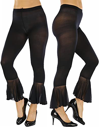 Image of ToBeInStyle Women's Opaque Ankle Long Nylon Footless Fun Tights Pantyhose