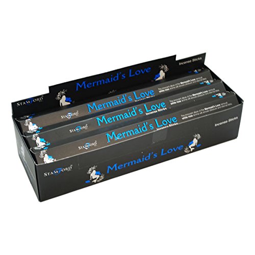 Giftbrit (Pack Of 6 X 15 Sticks) Stamford Mermaid’s Love Flavour Incense Sticks-Natural Compound Aromatic Fragrance-Ideal For Meditation, Spiritual Healing, Prayers, Positivity, Aromatherapy Gift Set #TOP5