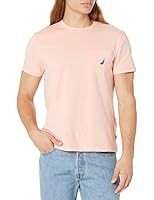 NAUTICA Men's Solid Crew Neck Short-Sleeve Pocket T-Shirt, Coral Sands, Small