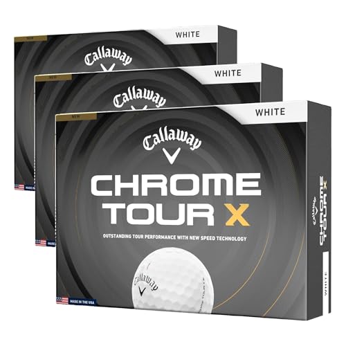 �L�����E�F�C(Callaway) �S���t�{�[�� CHROME TOUR X 26 1�_�[�X(12����) 4�s�[�X�\�� �z���C�g (× 3)