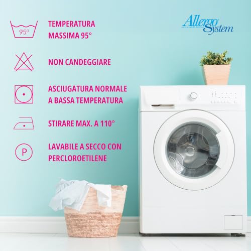 Protector de colchón con cremallera Allergosystem Dream 90x200 funda almohada poliéster 8