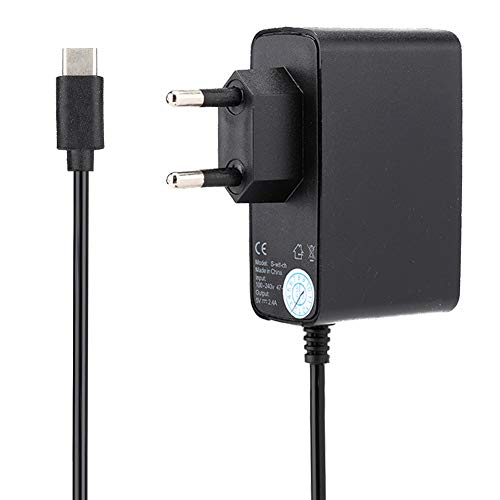Cargador Portátil para Nintendo Switch, Adaptador de Corriente Voltaje de Corriente Constante DC 5V 2.4A 50 60Hz (Enchufe de la UE)
