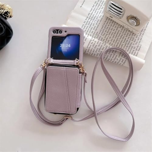 Coque portefeuille Galaxy Z Flip4 avec fermeture éclair pratique