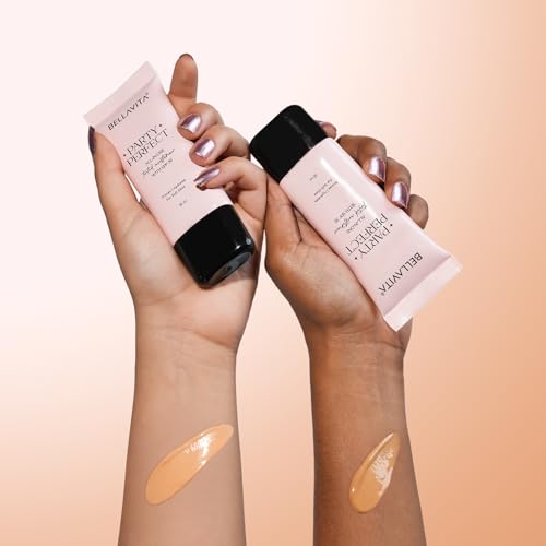 Image of BELLAVITA Party Perfect All-in-one Tinted Moisturizer with SPF 30 | Hydrating Skin Tint, Face Primer & Sunscreen | Lightweight Formula with Adaptive Tint for Natural, Dewy Glow | 30ml (Medium Shade)