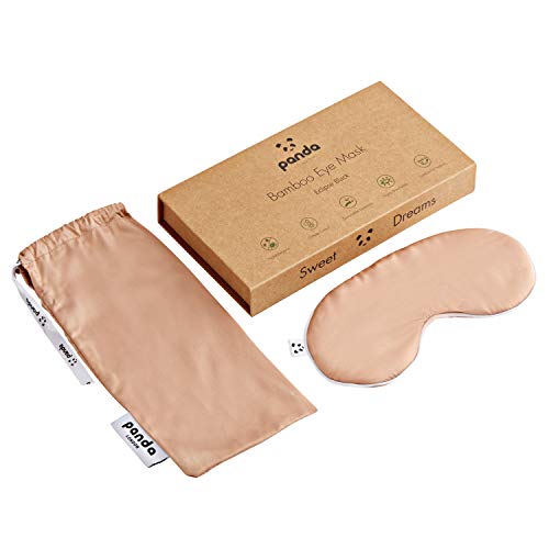 Masque pour les yeux en bambou panda contre la lumière pour insomnie rose