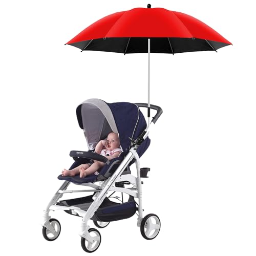 IUIBMI Chair Umbrella with Universal Clamp 360° Adjustable Beach Umbrella Baby Stroller Sun Shade Protable Clamp Umbrella for Beach Chair, Patio Chair, Golf Cart(#2)
