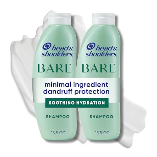 Head & Shoulders Anti-Dandruff Shampoo, BARE Soothing Hydration Twin Pack, 1% Pyrithione Zinc, Dry Scalp Relief, Free of Sulfates, Silicones, Dyes, 13.5 Fl Oz Each
