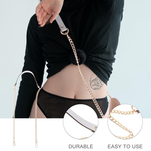 Correa de Cadena Exceart para Bolso de Cuero Blanco Resistente 6