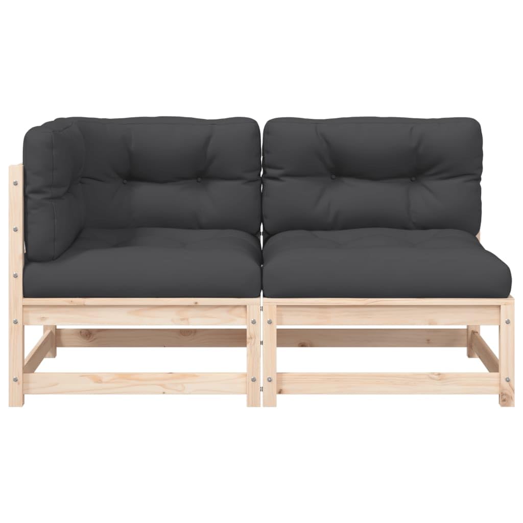 sofás de Dos plazas,Sofa 120 cm,Sofa Cama Dos plazas,Sofá de jardín de 2 plazas con Cojines Madera Maciza de pinoAdecuado para salón, Dormitorio