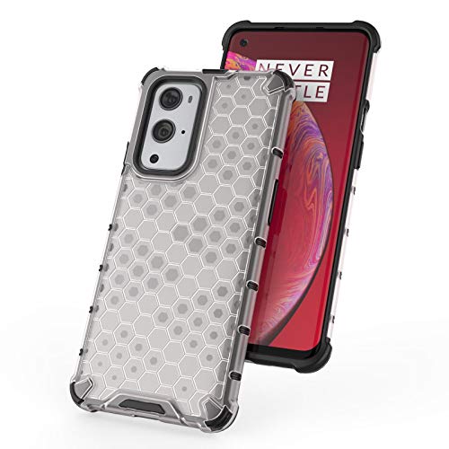 Image of Glasgow | for OnePlus 9 Pro Honeycomb Pattern Back Case Cover for OnePlus 9 Pro - Transparent