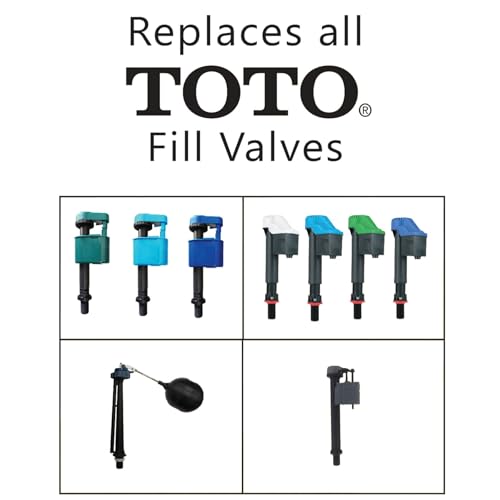 Image of Korky 528T Replacement TOTO Toilet Fill Valve - Fits G-Max and Power Gravity Toilets -Easy to Install -Made in USA, Black