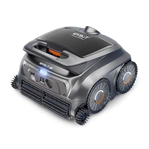 WYBOT B1 Akku-Poolroboter für kleine Pools, Leichter intelligenter Poolreinigungsroboter mit App-Steuerung, Wand- und Bodenabdeckung, Zwei Seitenbürsten, bis zu 100 Minuten Laufzeit, Grau-Orange