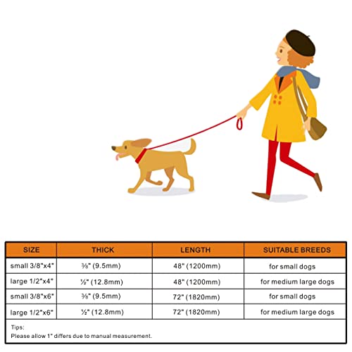 Lynxking Dog Leash Braided Dog Rope Pet Leash 6 Ft X 1/2 Inches Dog Traction Rope Leashes Dog Walking Lead For Medium Large Dogs #TOP3