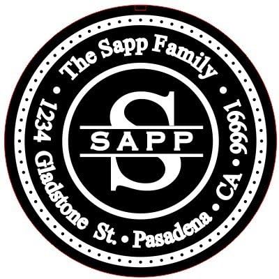 Custom Family Address Embosser - Personalize with Initials & Text - Hand-Held Embossing Stamp - Monogram, Seal Embosser Best for Books, Envelopes, Napkins - 1.625 inch