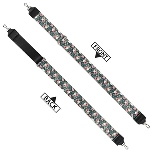 Image of Adjustable Purse Strap for Women, Crossbody Wide Handbag Strap Replacement, Sturdy Bag Strap with Silver Hardware