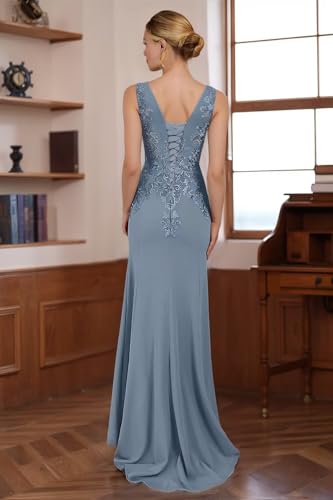 BITALY Mother of The Bride Dresses for Women Chiffon V Neck Formal Wedding Party Dress BI1832