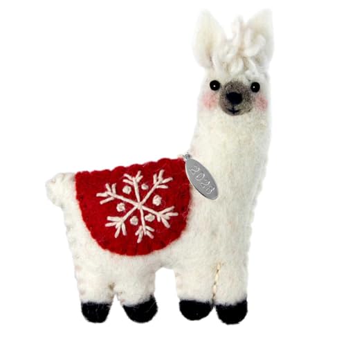 Llama Christmas Ornaments, Felt Christmas...