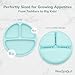 WeeSprout Silicone Plates with Lids for Babies & Toddlers (3 Pack) 100% Food-Grade Dishes for Self Feeding, Divided Design & Raised Edges for Picky Eaters, Dishwasher & Microwave Safe Weaning Supplies