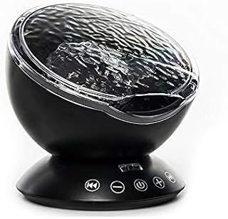 IULJH Ocean Projector LED Night Light Remote Control Built in Music Player Speaker 7 Color Modes for Party Kids Bedroom Dropship (Color : B)