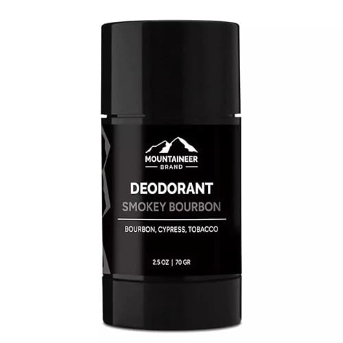 Mountaineer Brand - Desodorante natural sin aluminio en barra  Mantente fresco con ingredientes no tóxicos  2.5 onzas (Bourbon ahumado)